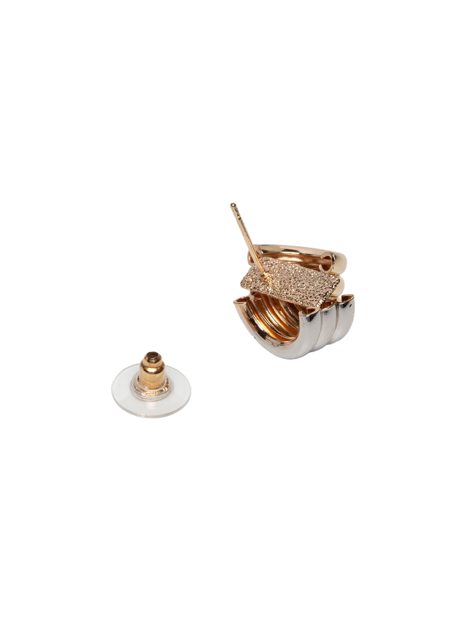 Brinco Feminino Metal Misto Dourado Basiq