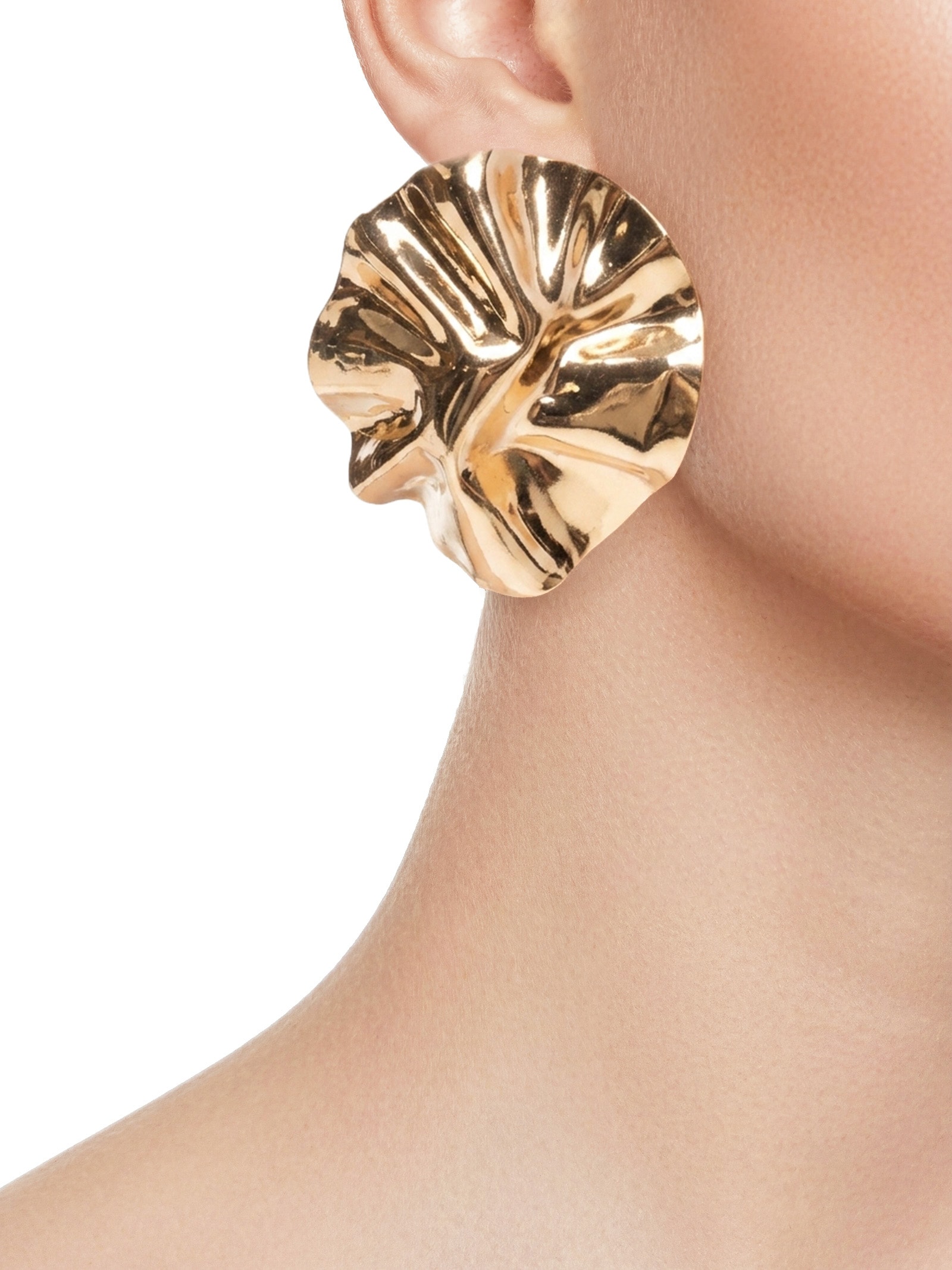 Brinco Feminino Orgânico Dourado Market 33