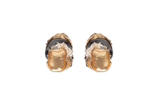 Brinco Feminino Orgânico Em Camadas - Dourado