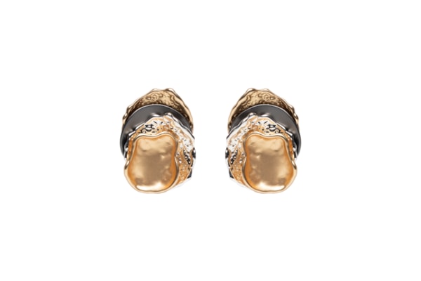 Brinco Feminino Orgânico Em Camadas - Dourado