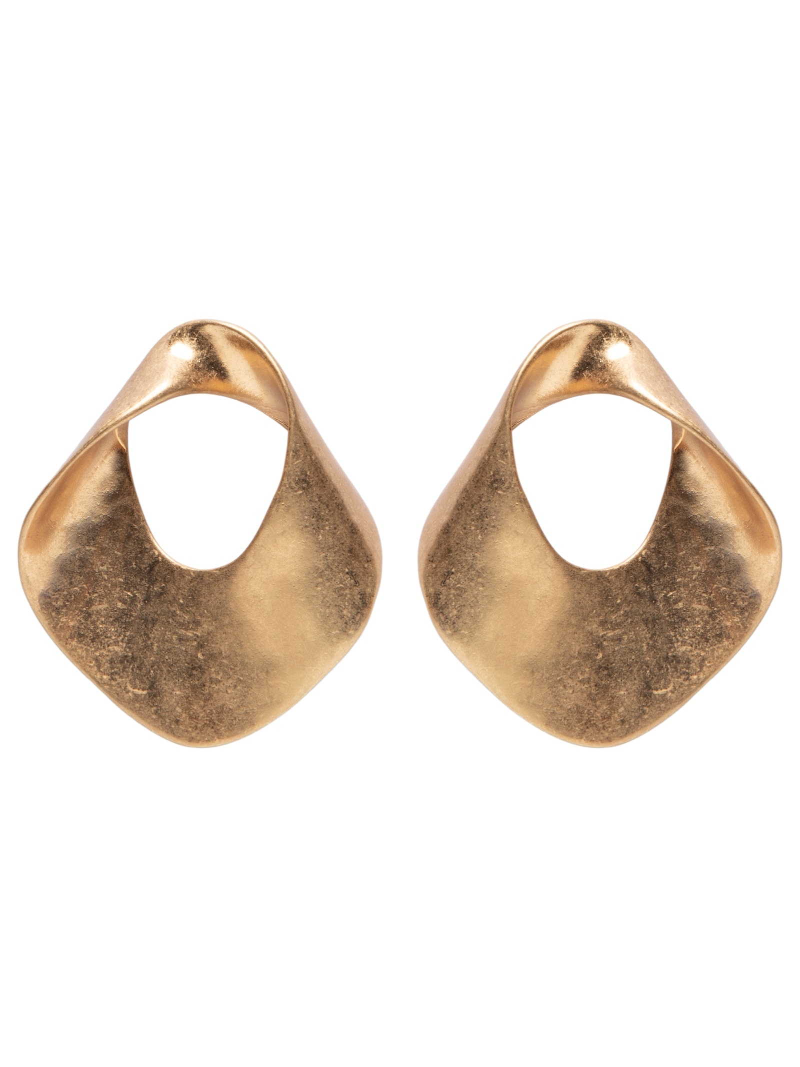 Brinco Feminino Orgânico Fosco Dourado Market 33