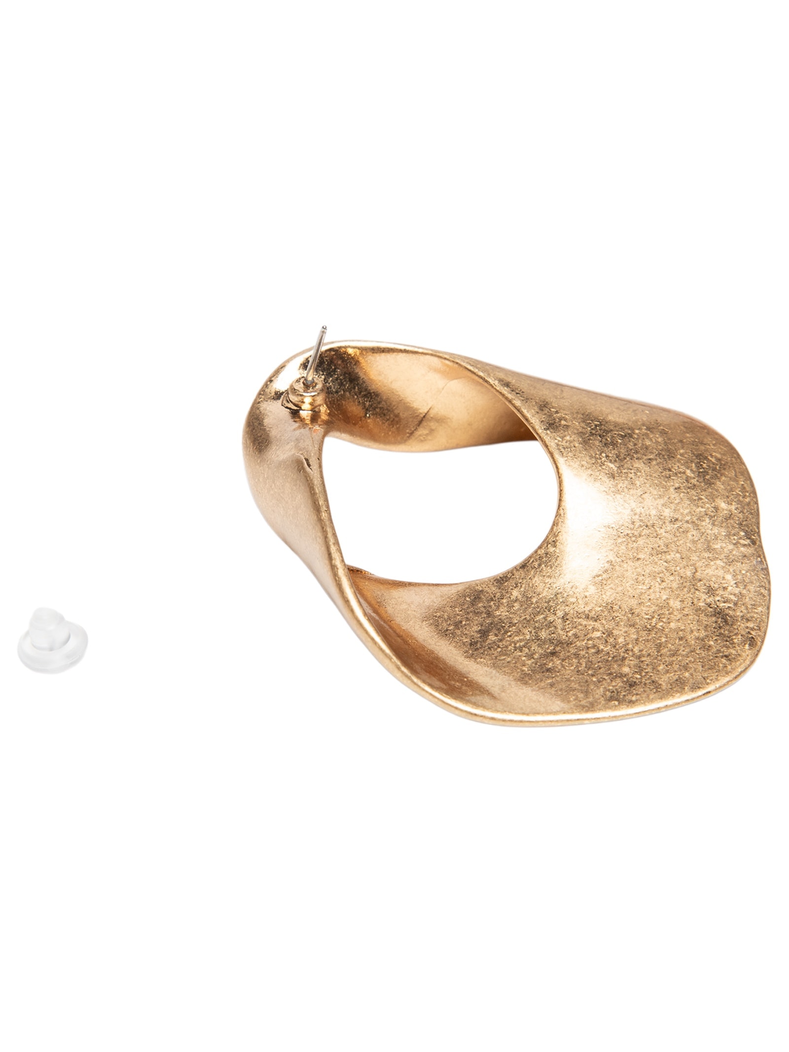 Brinco Feminino Orgânico Fosco Dourado Market 33