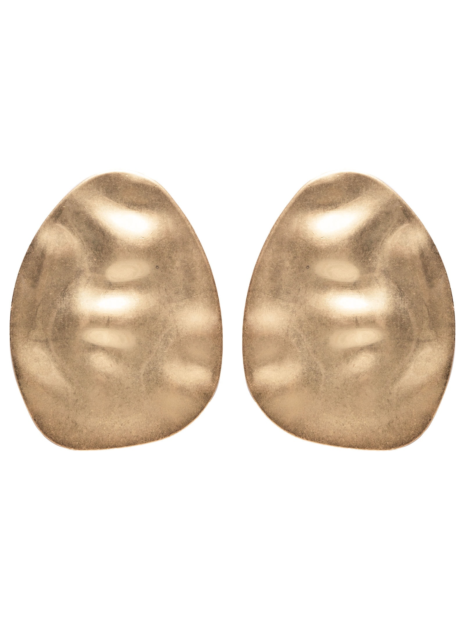 Brinco Feminino Orgânico Martelado Dourado Market 33