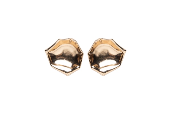 Brinco Feminino Orgânico Martelado - Dourado