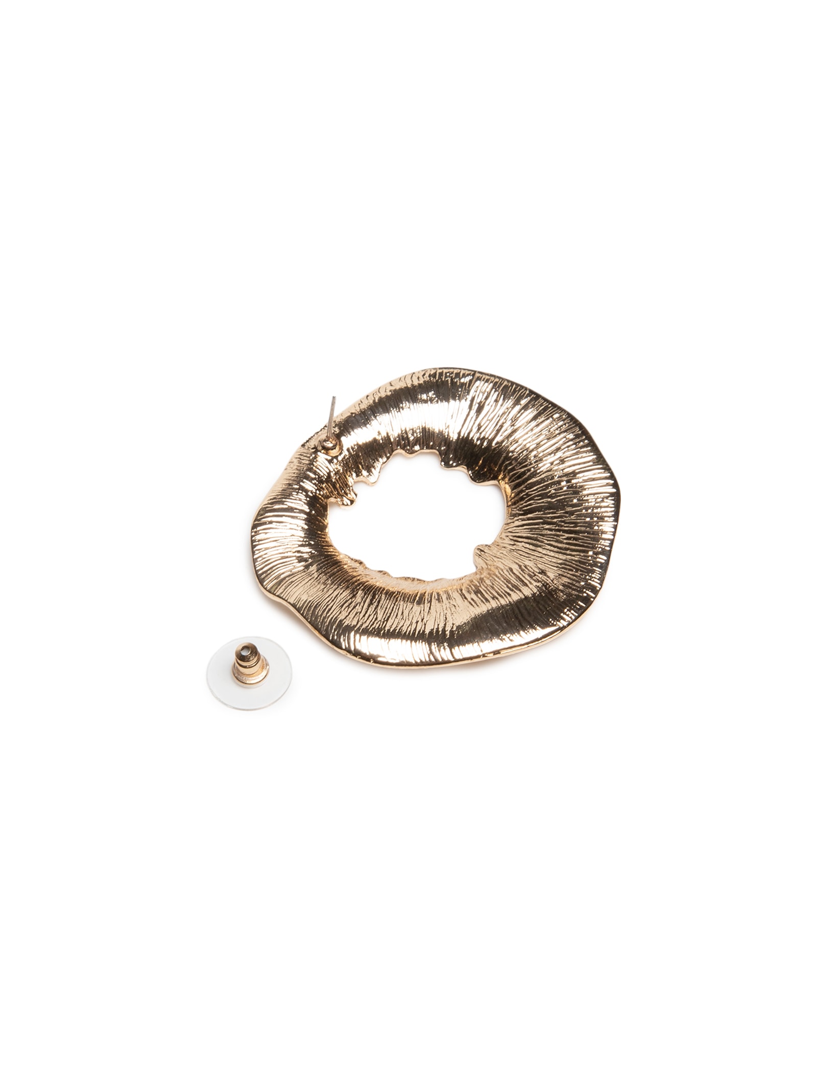 Brinco Feminino Orgânico Texturizado Dourado '2Essential
