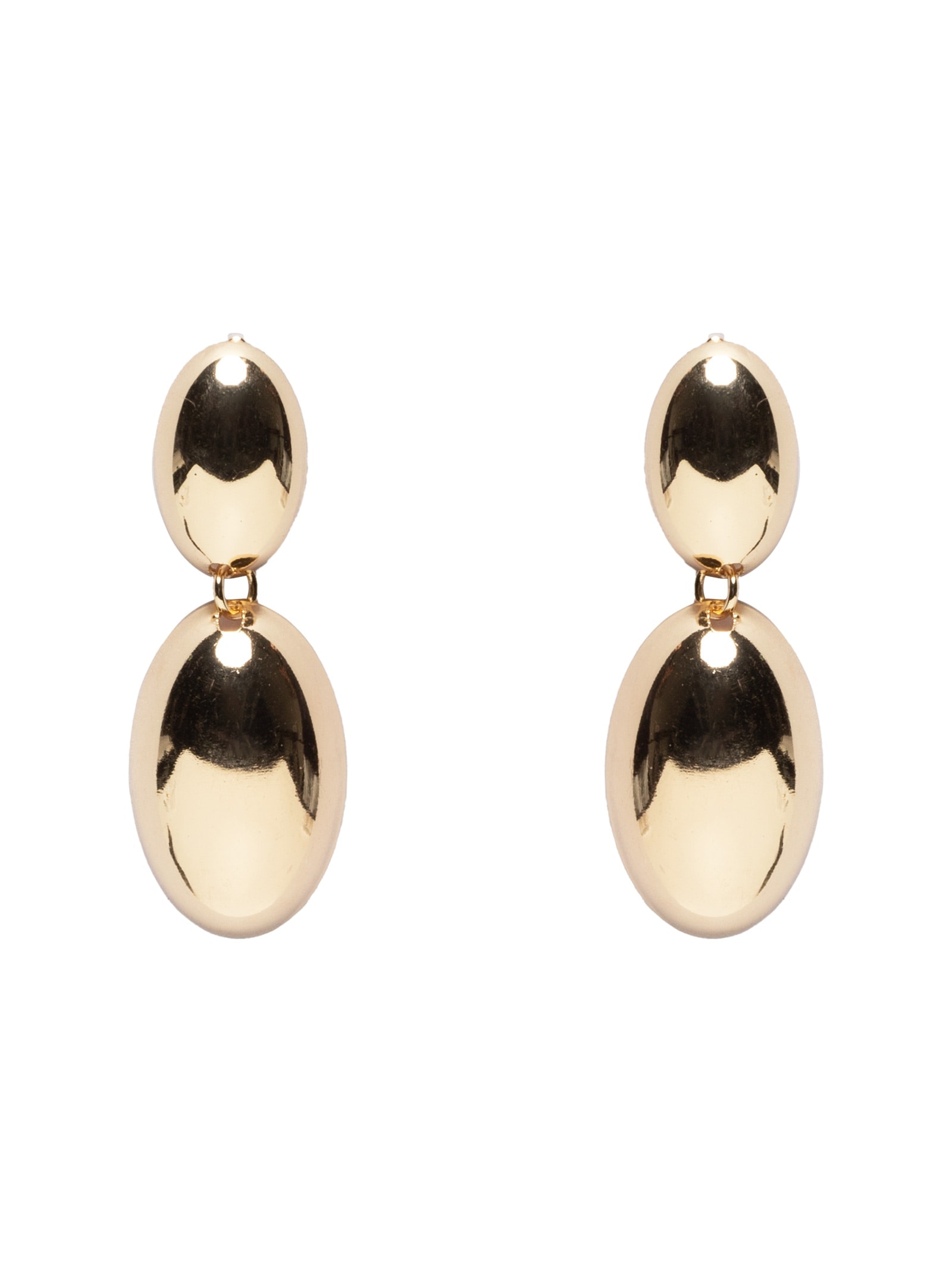 Brinco Feminino Oval Metalizado Dourado Market 33