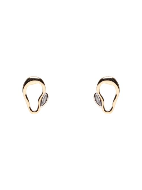 Brinco Feminino Pequeno Linhas Orgânicas Slin – Dourado