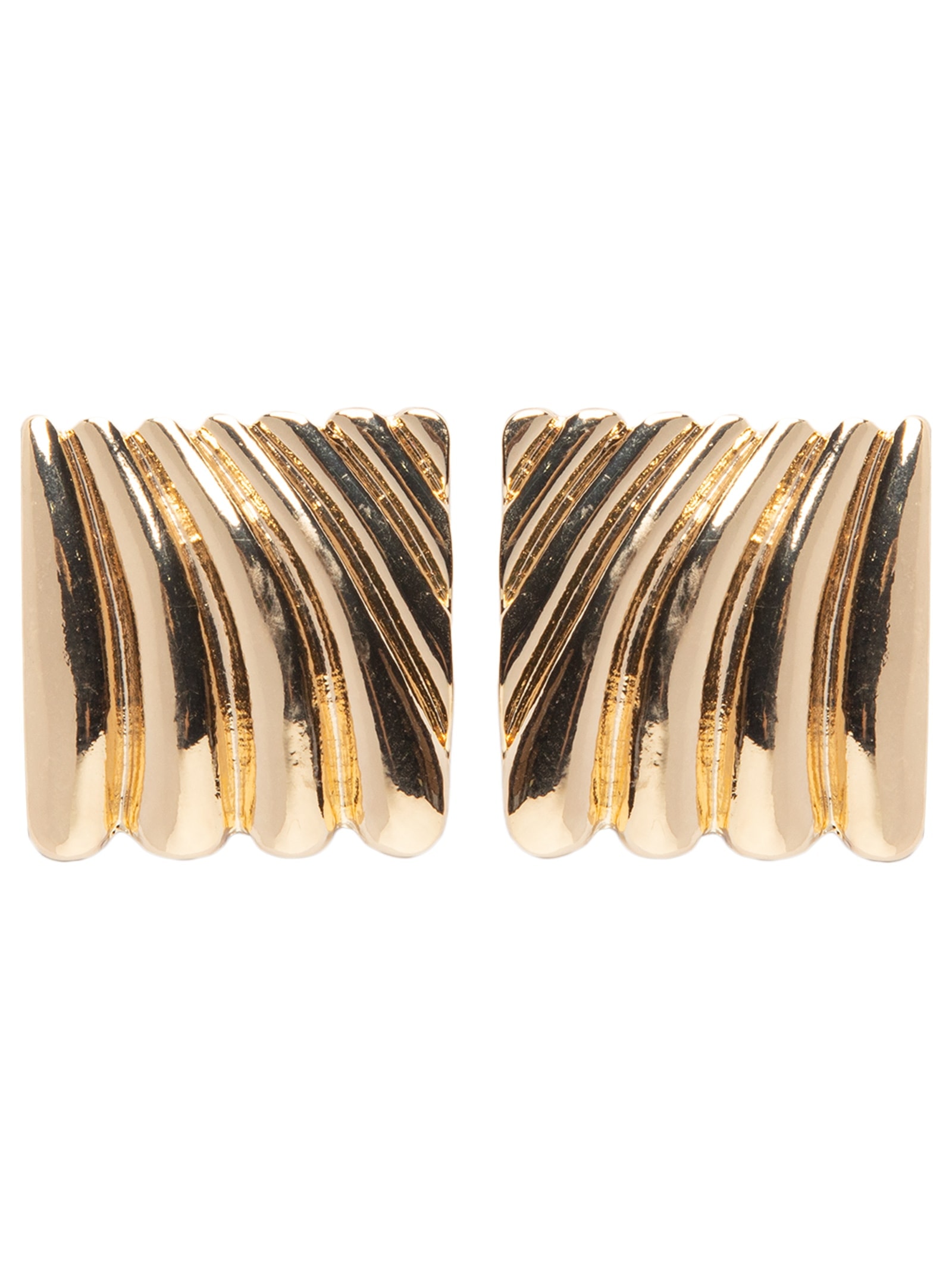 Brinco Feminino Quadrado Texturizado Dourado '2Essential