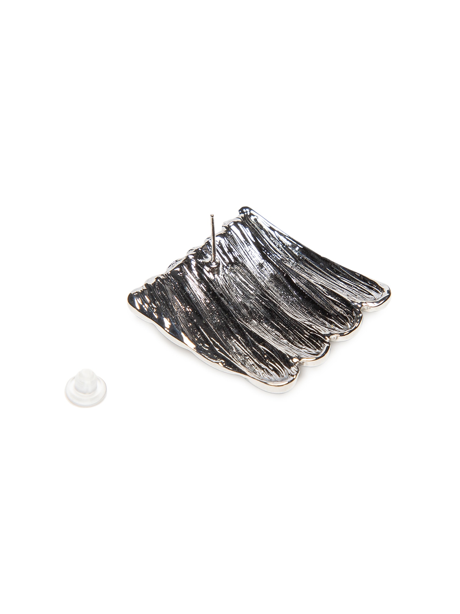 Brinco Feminino Quadrado Texturizado Prateado '2Essential