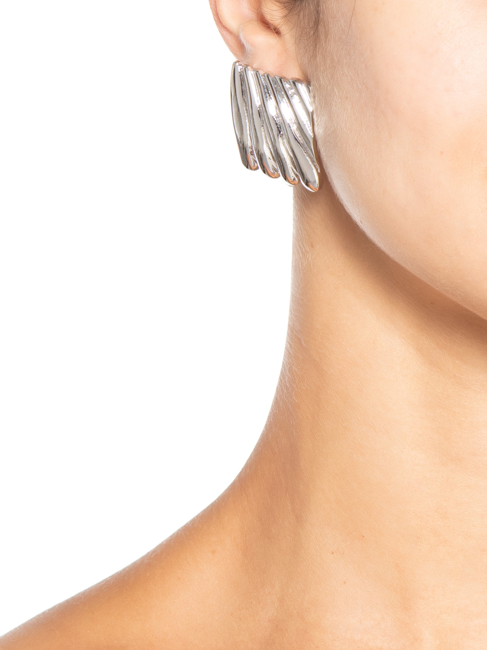 Brinco Feminino Quadrado Texturizado Prateado '2Essential