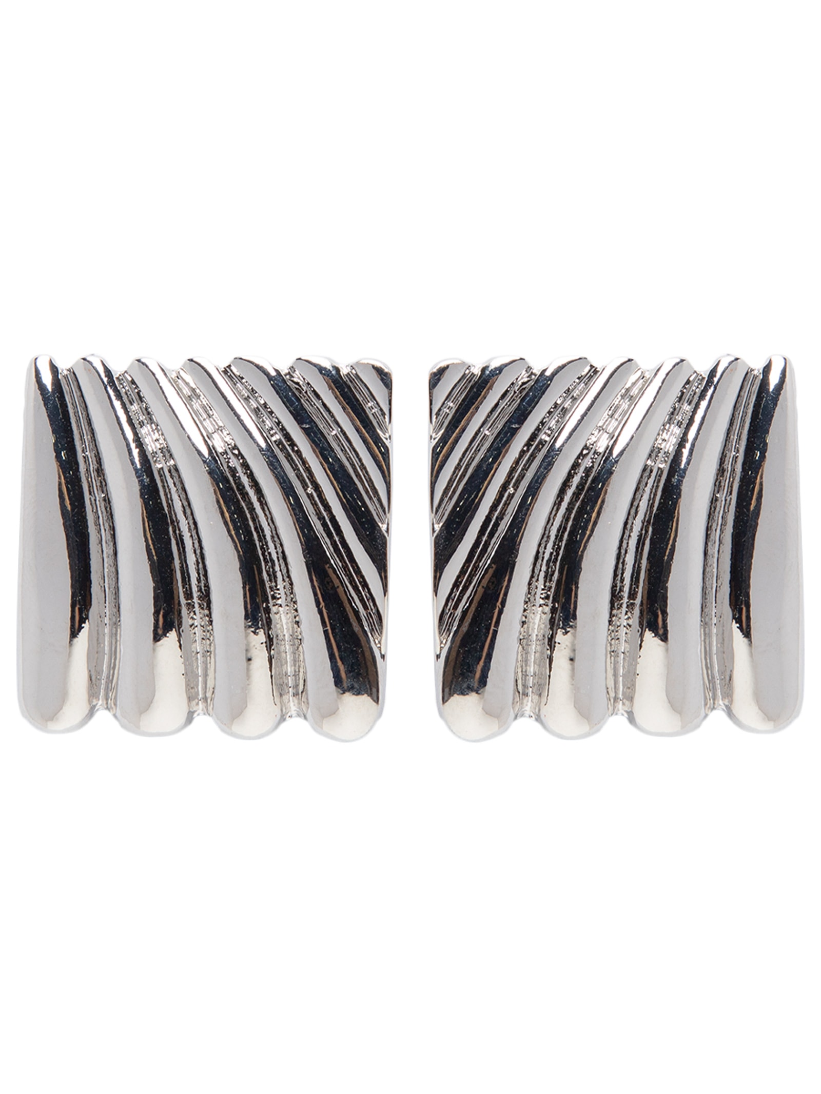 Brinco Feminino Quadrado Texturizado Prateado '2Essential