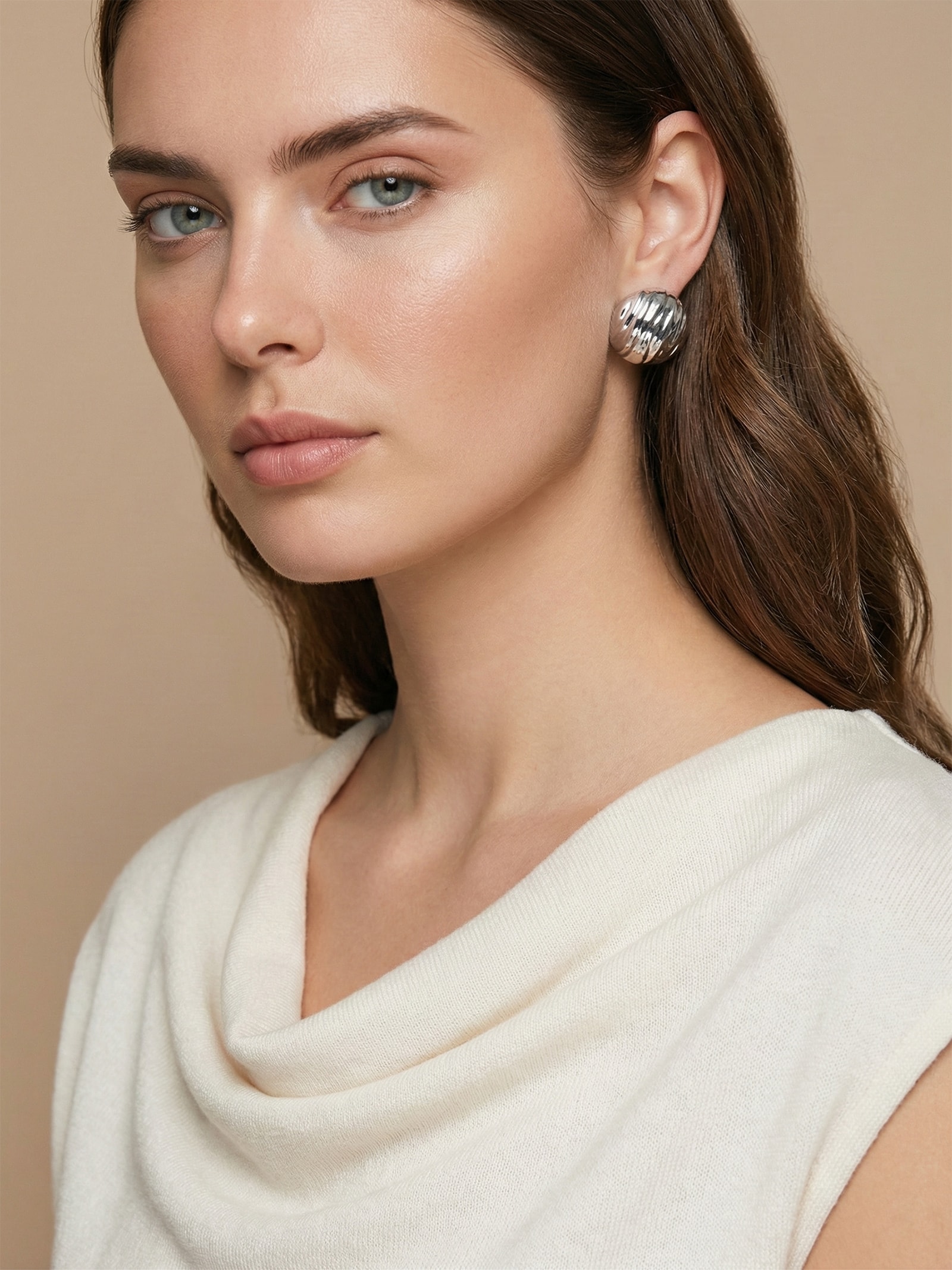 Brinco Feminino Rendondo Texturizado Preteado '2Essential