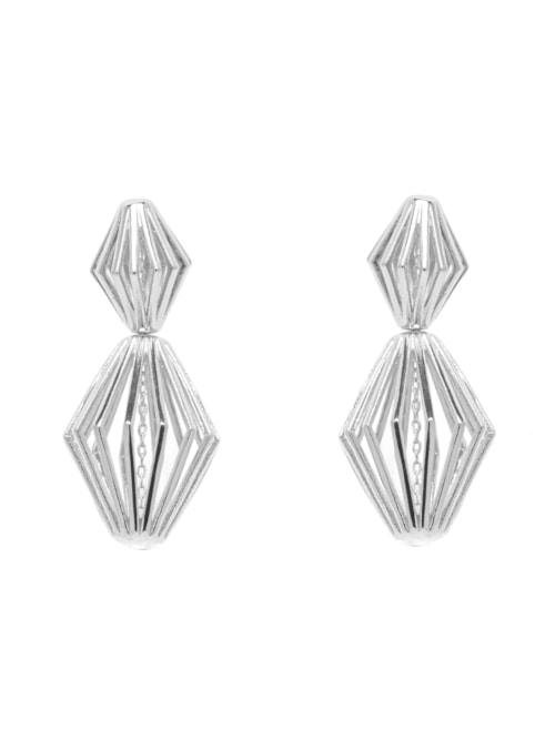 Brinco Feminino Spazio Duplo – Prata