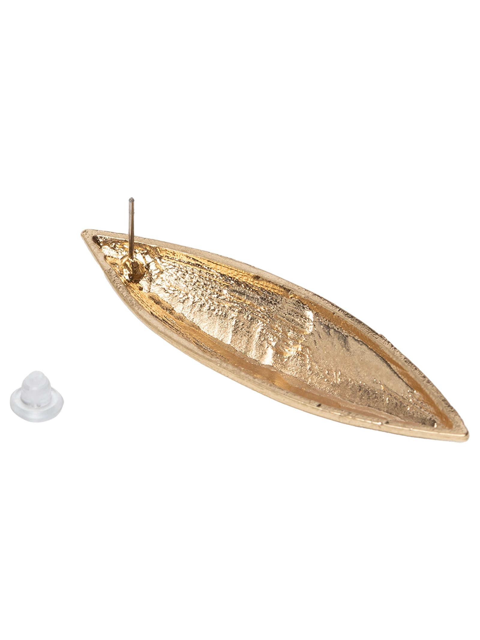 Brinco Feminino Texturizado Dourado Basiq