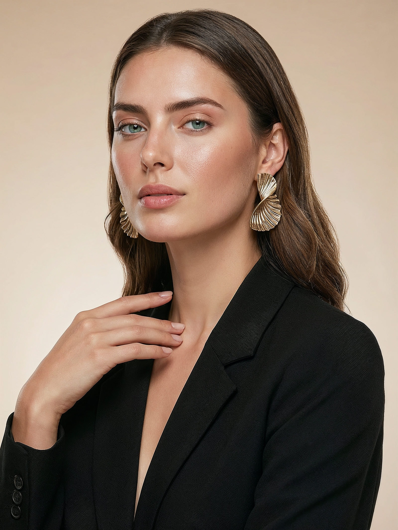 Brinco Feminino Texturizado Orgânico Dourado '2Essential