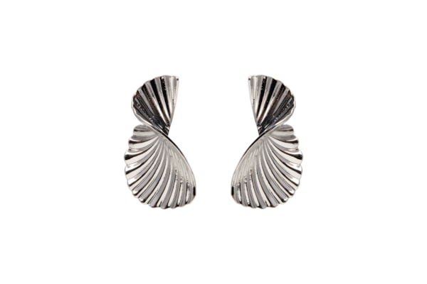 Brinco Feminino Texturizado Orgânico - Prateado