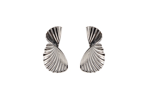 Brinco Feminino Texturizado Orgânico - Prateado