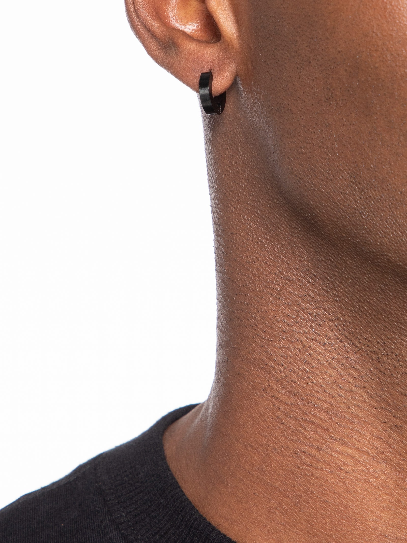 Brinco Masculino Ring Small Preto Key Design