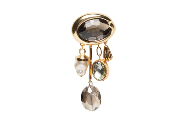 Broche Feminino com Pingentes - Dourado