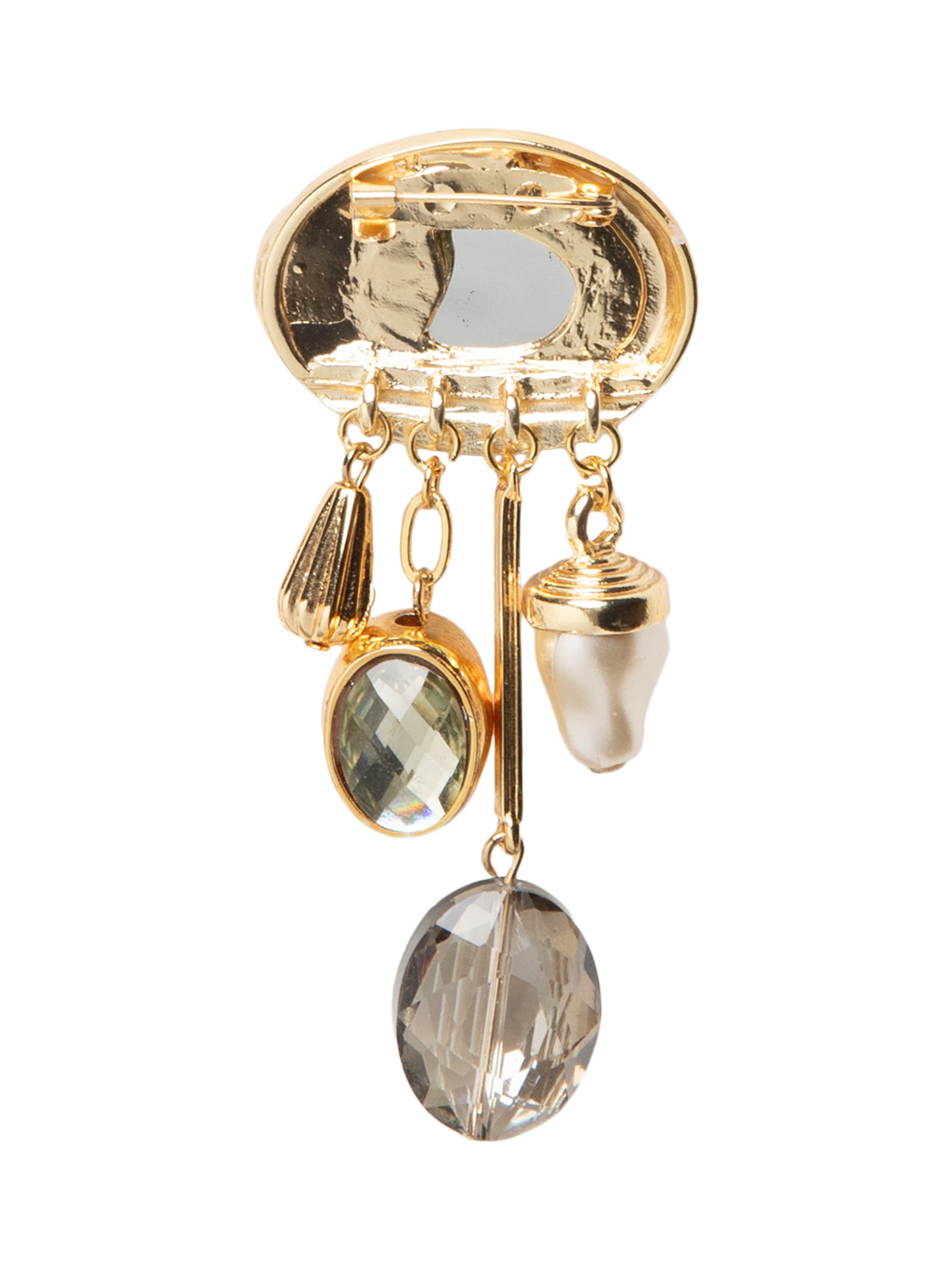 Broche Feminino com Pingentes Dourado '2Essential