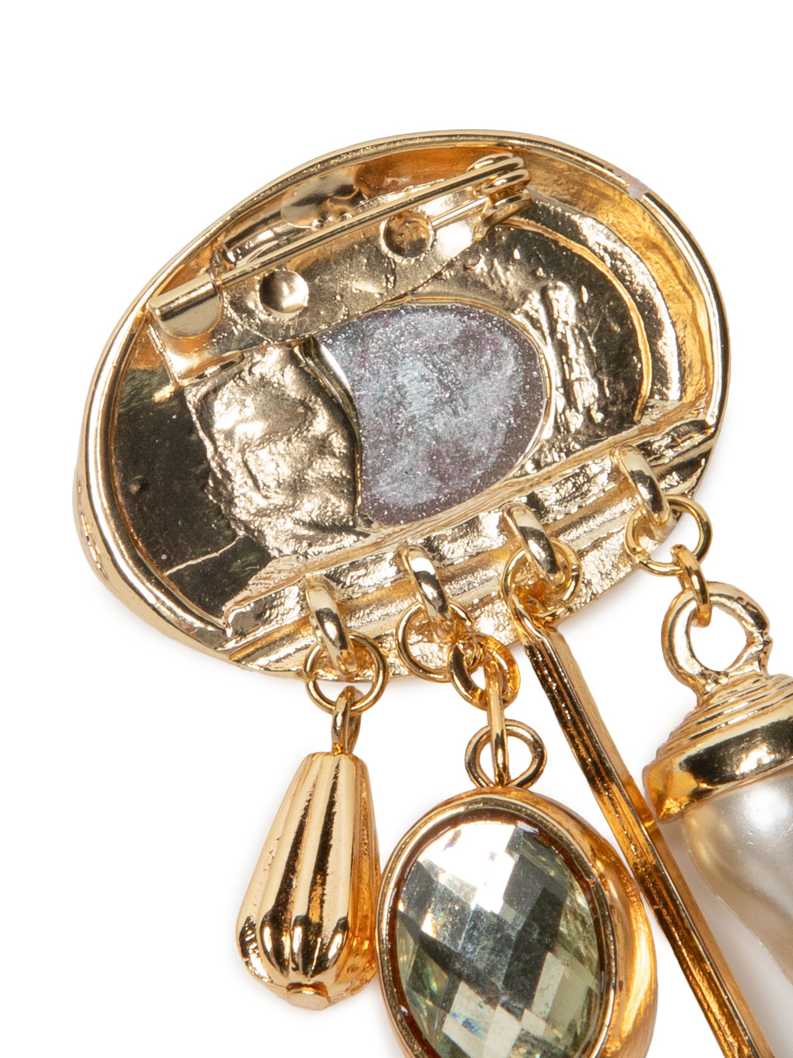 Broche Feminino com Pingentes Dourado '2Essential