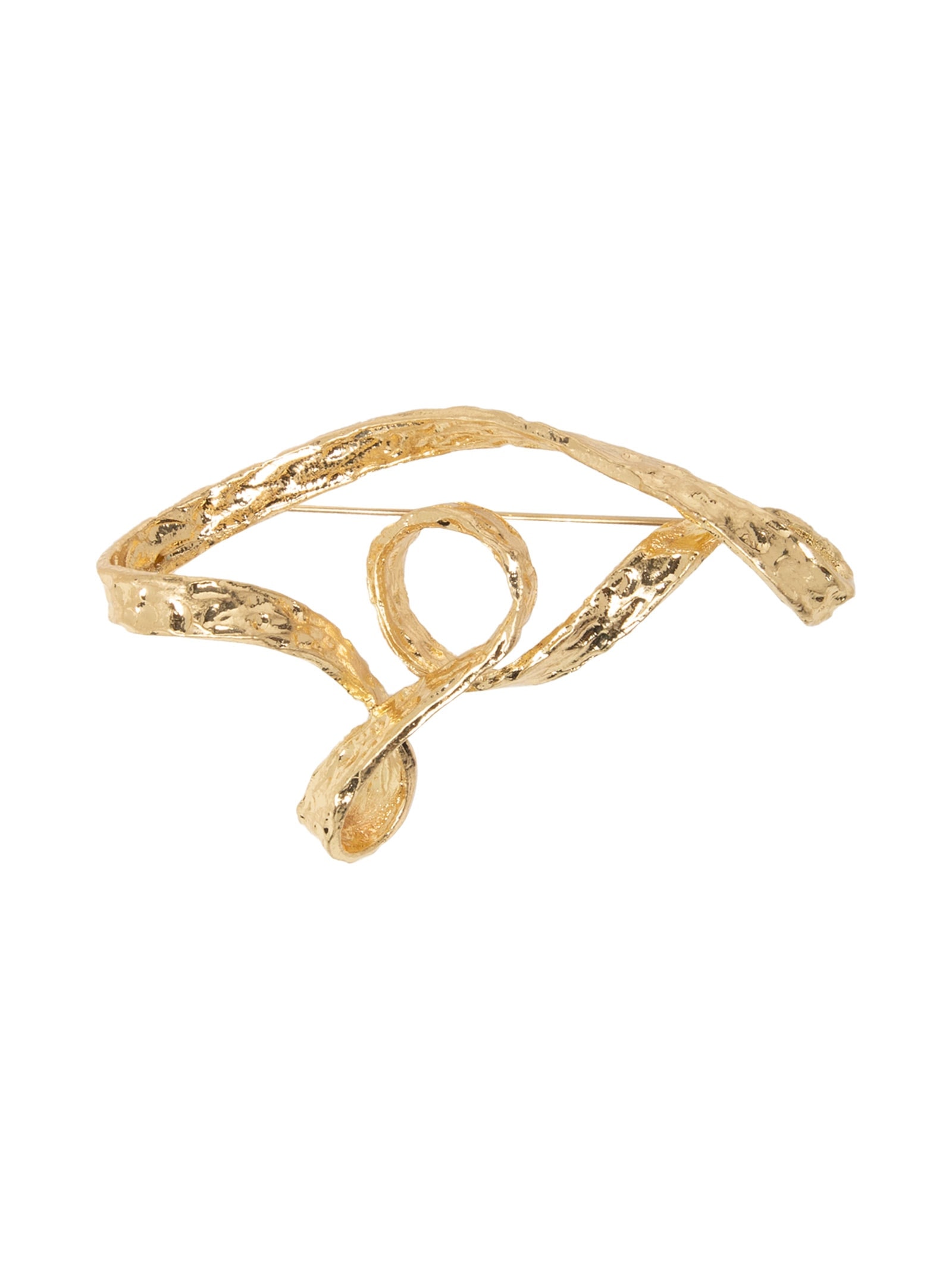 Broche Feminino em Metal Orgânico Dourado   '2Essential