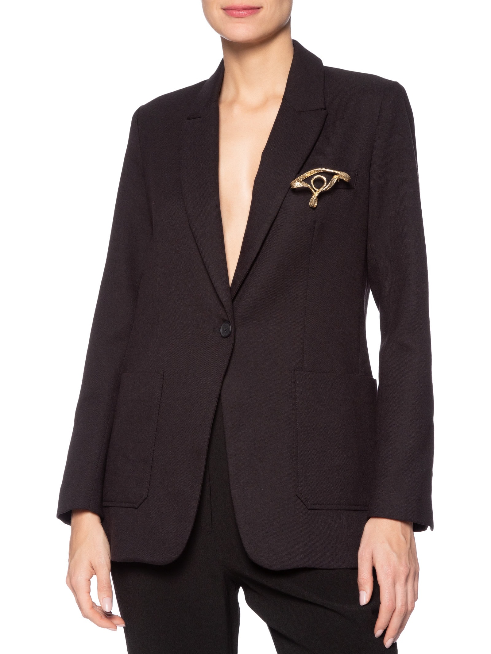 Broche Feminino em Metal Orgânico Dourado   '2Essential