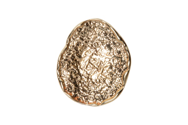Broche Feminino Martelado Orgânico - Dourado