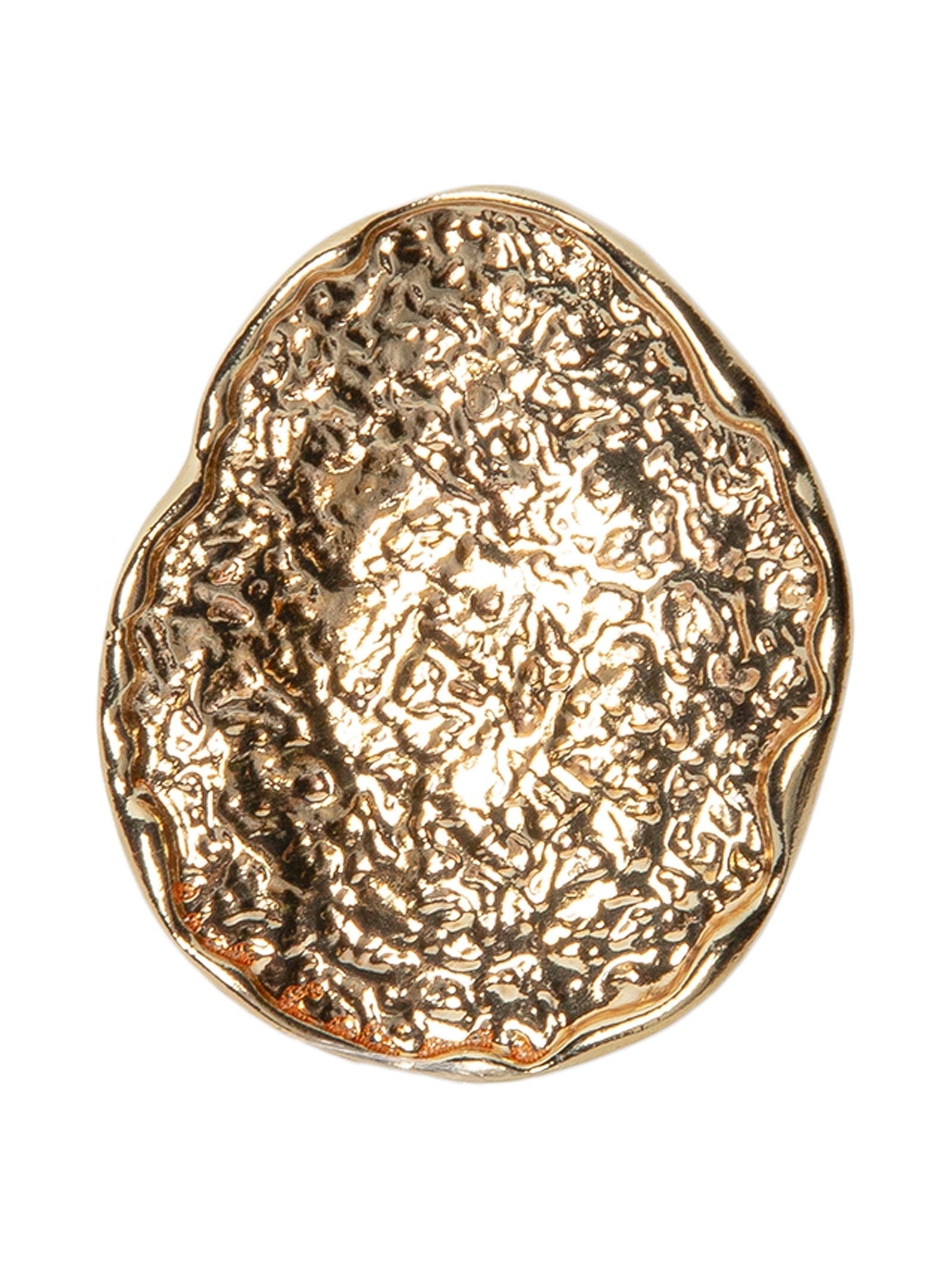 Broche Feminino Martelado Orgânico Dourado '2Essential