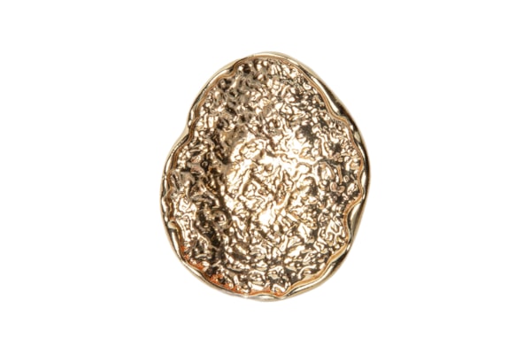 Broche Feminino Martelado Orgânico - Dourado