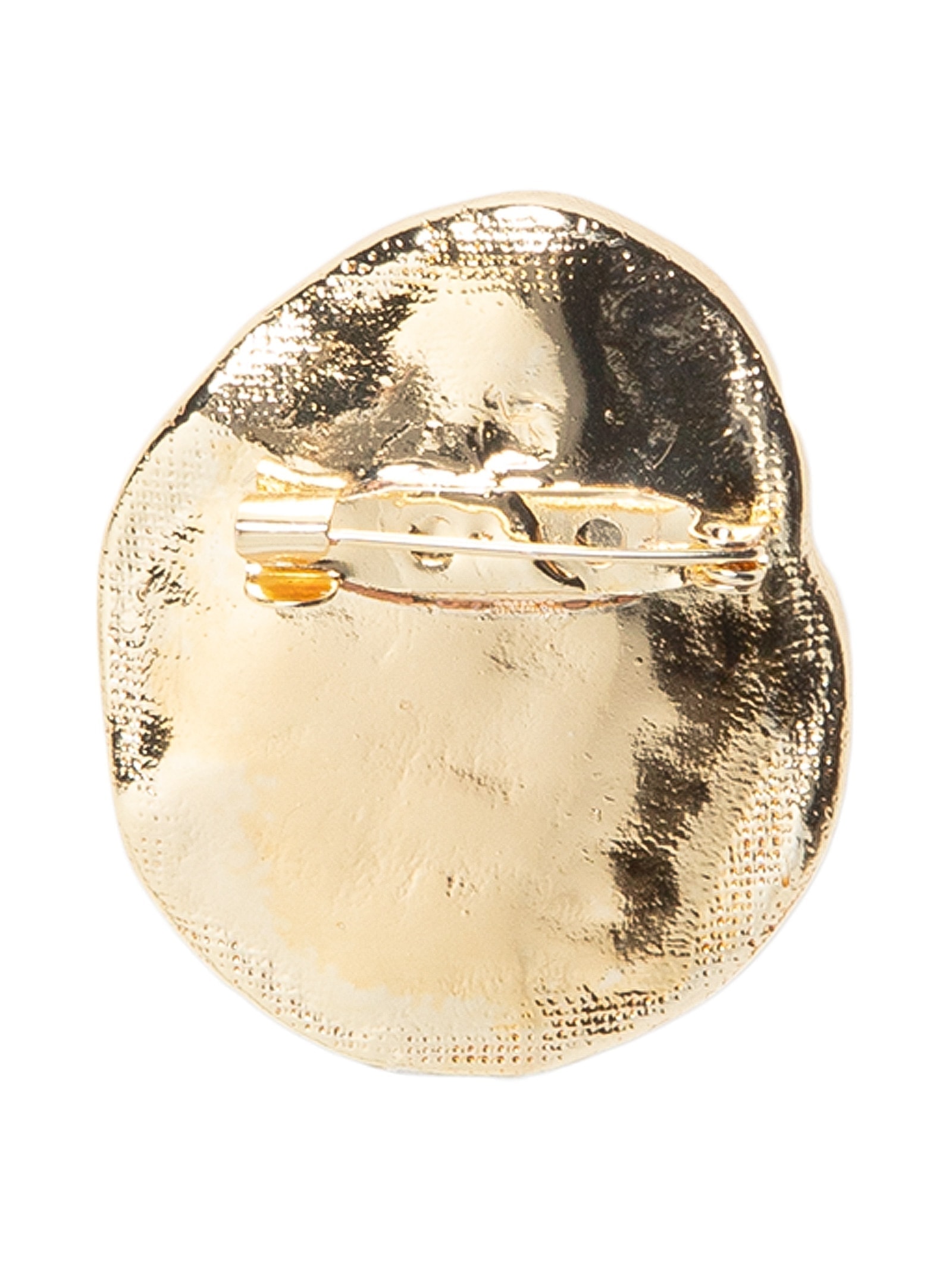 Broche Feminino Martelado Orgânico Dourado '2Essential