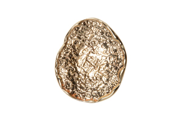 Broche Feminino Martelado Orgânico - Dourado