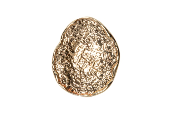 Broche Feminino Martelado Orgânico - Dourado