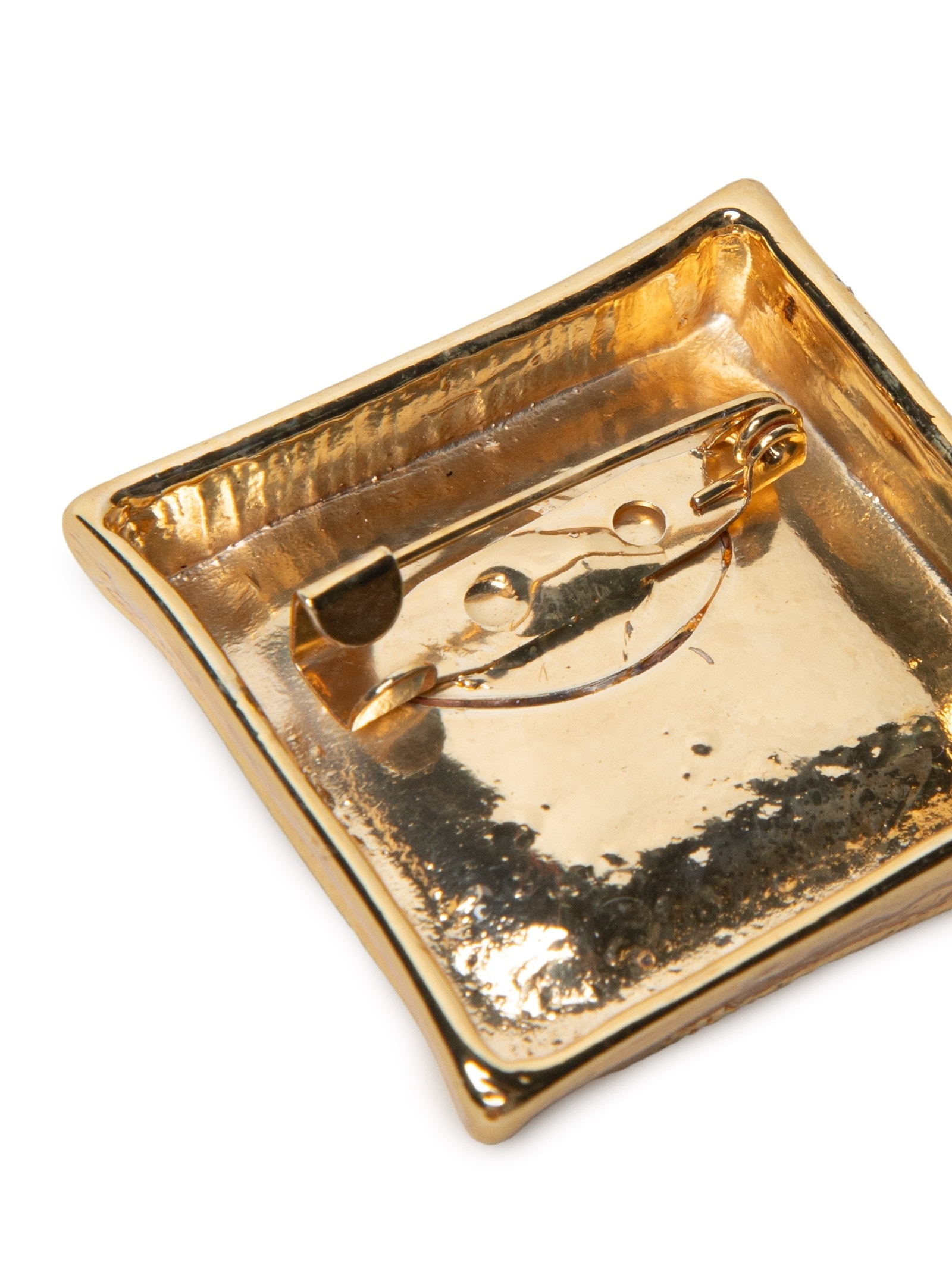 Broche Feminino Quadrado Dourado '2Essential