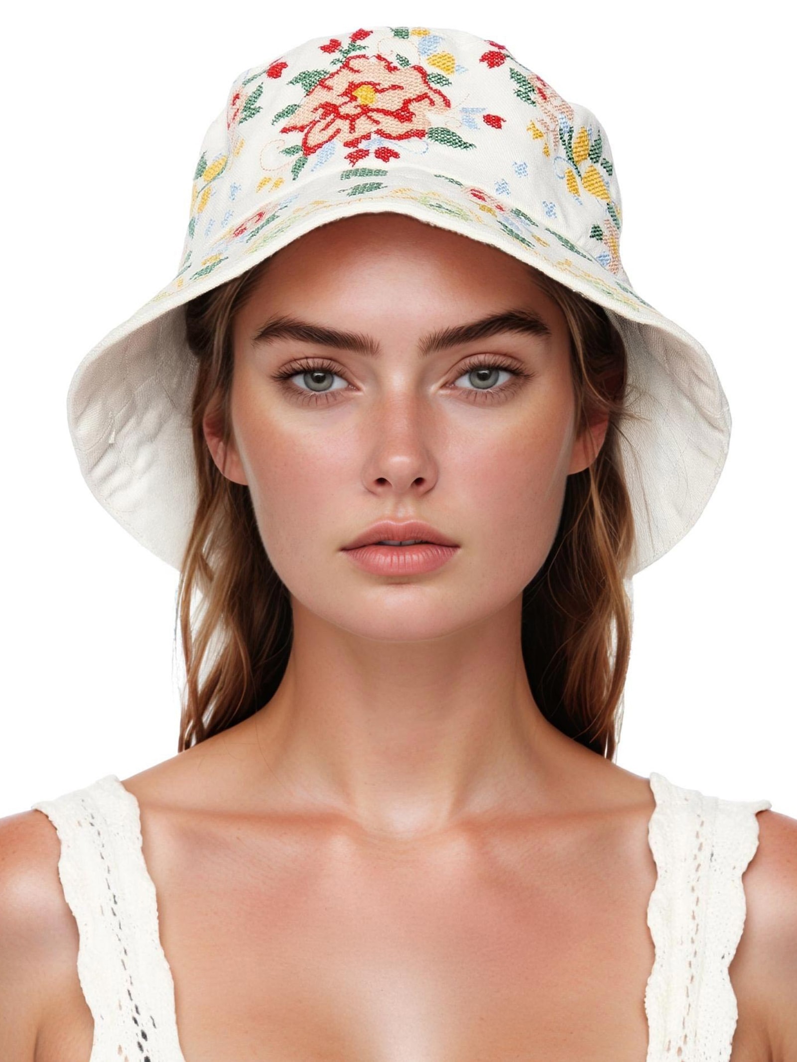 Bucket Feminino Bordado Brisa Serena Branco Farm Praia