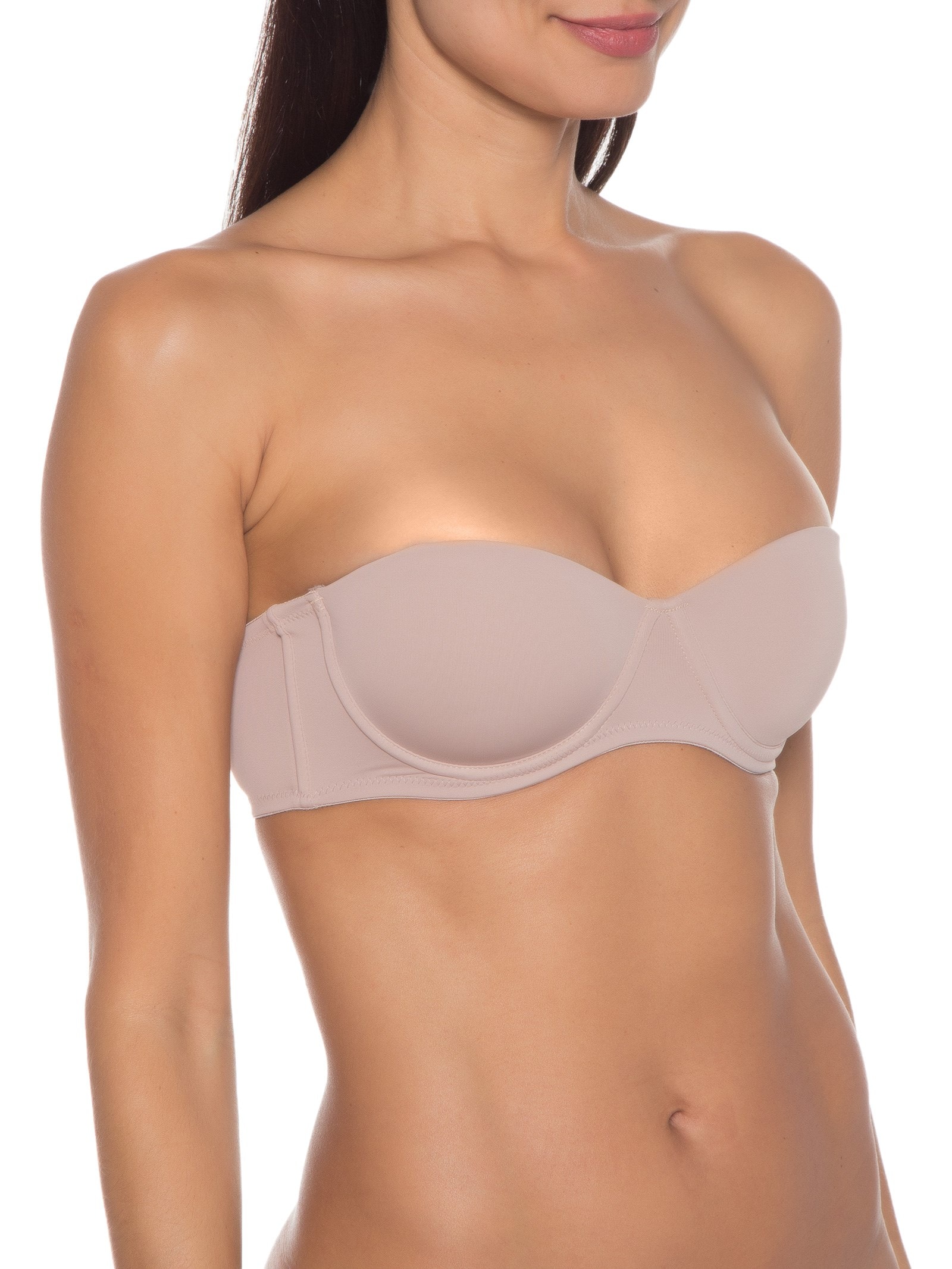 Bustier Com Alça Removível - Bege - Lupo