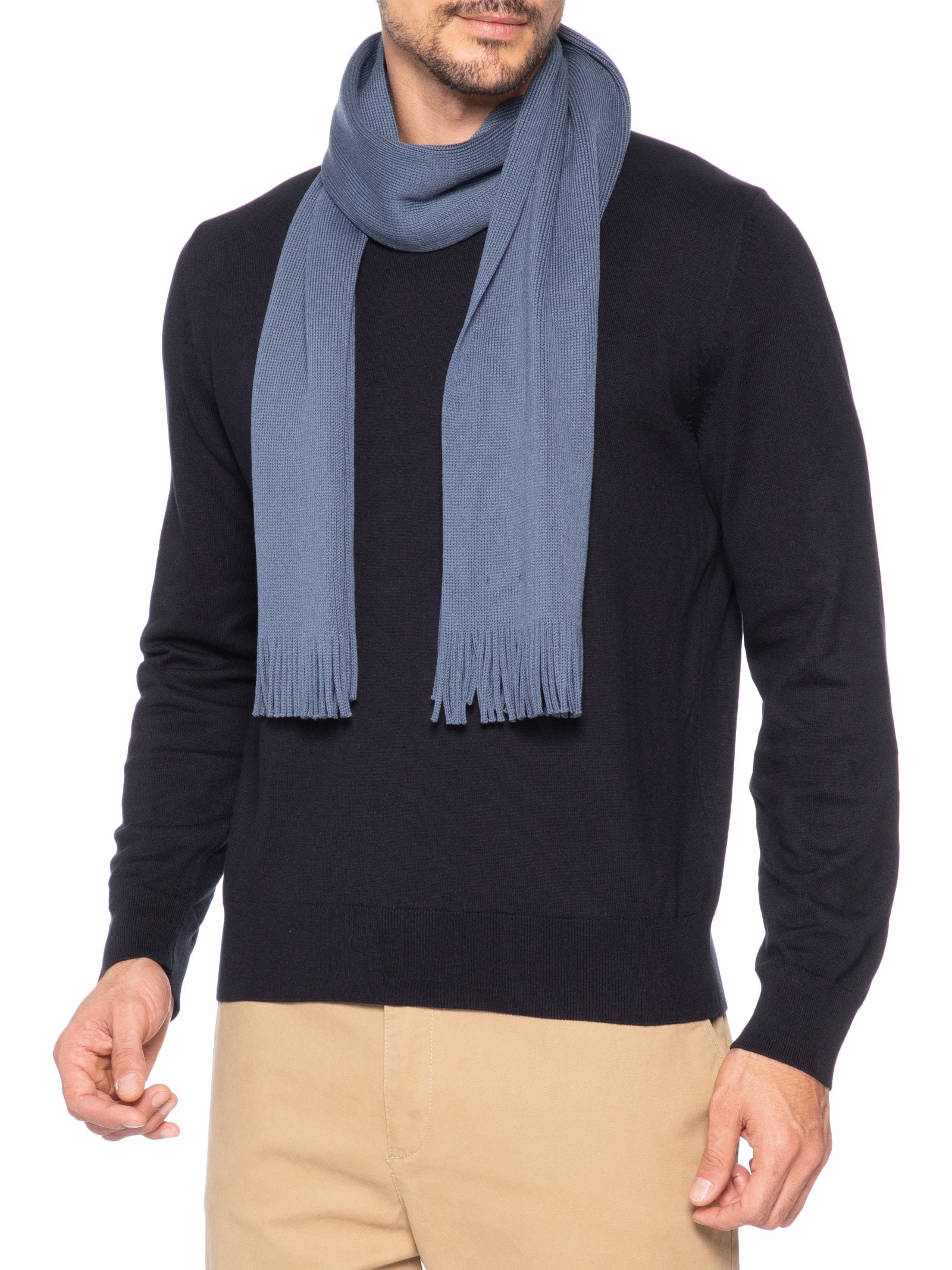 Cachecol Masculino Alba Azul Boss