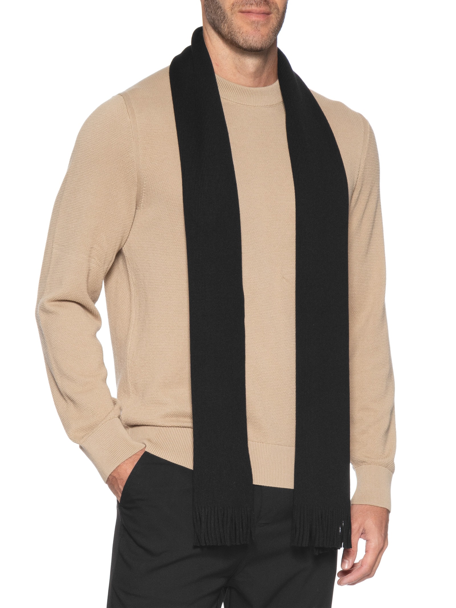 Cachecol Masculino Albas Preto Boss