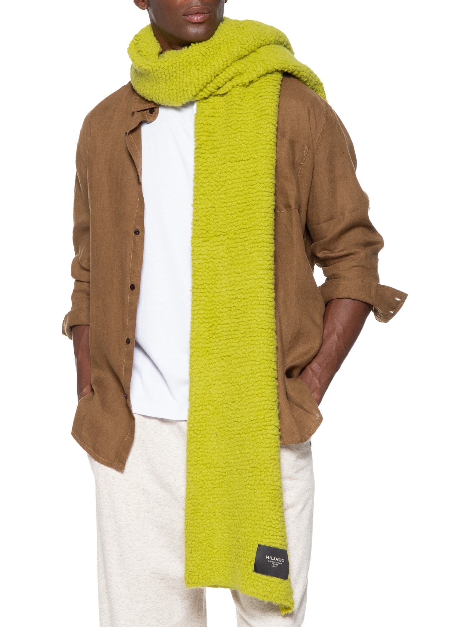 Cachecol Masculino Tricot Verde Osklen