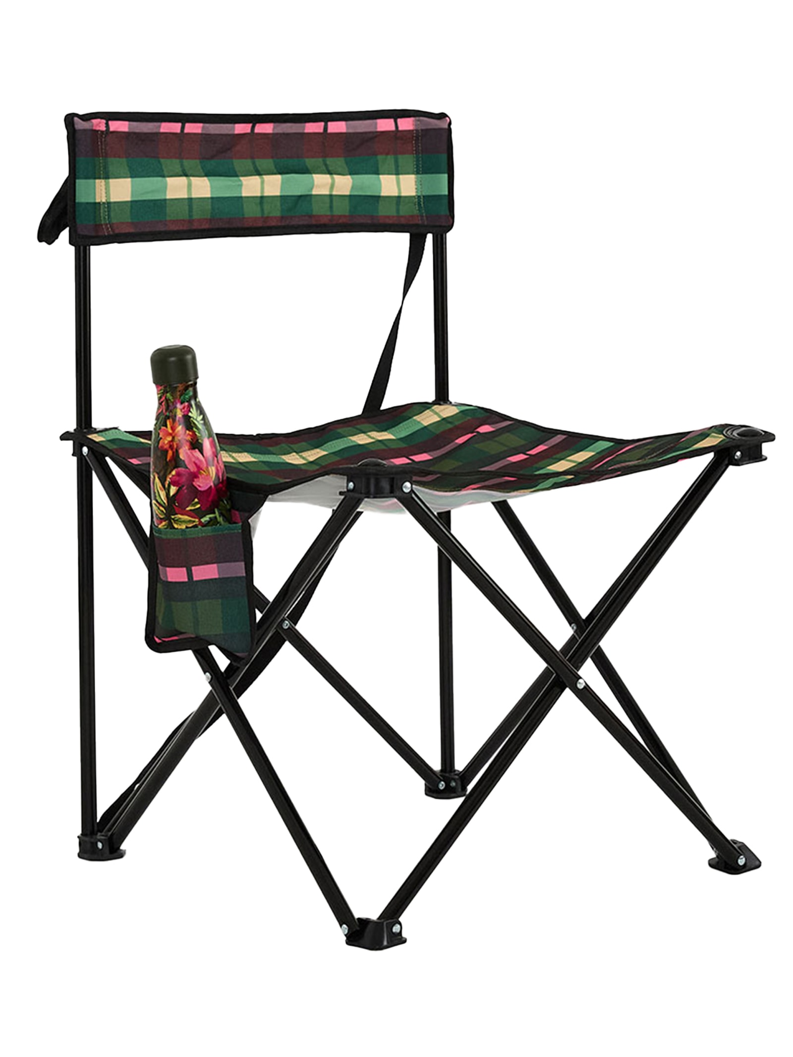 Cadeira de Camping Xadrez Multicolorido Verde Farm Etc
