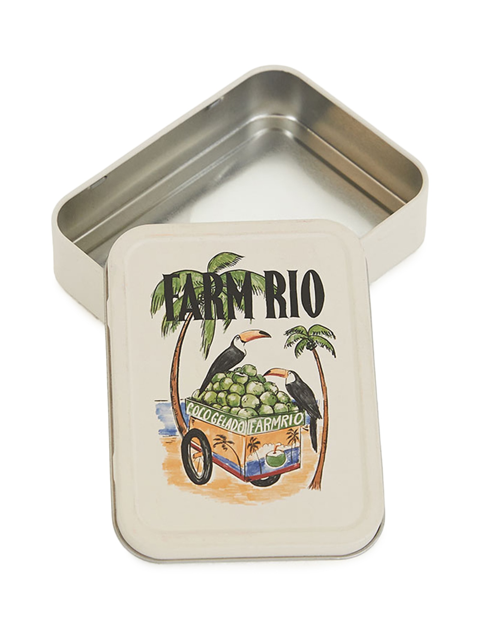 Caixa De Metal Coco Gelado Branco Farm Etc