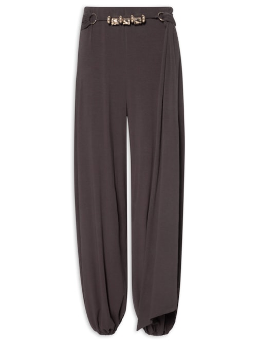 Calça Aladim Feminina com Cinto – Marrom