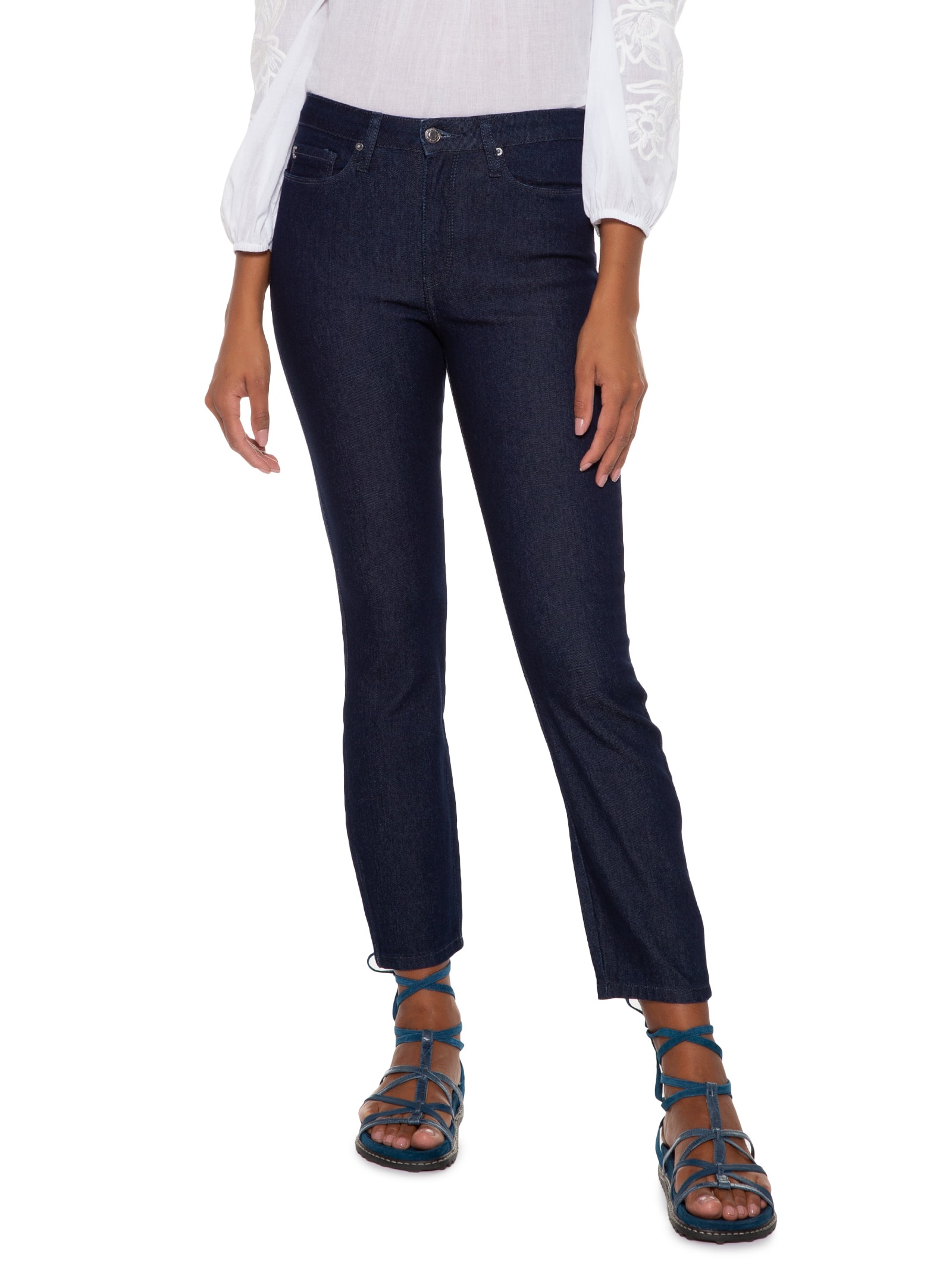 Calça Allure Skinny Raw Denim Azul Canal