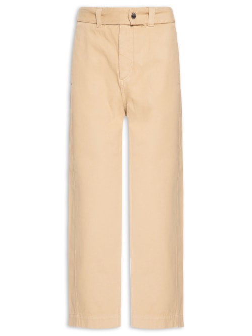 Calça Bolso Faca Faixa Bege Khaki – Bege