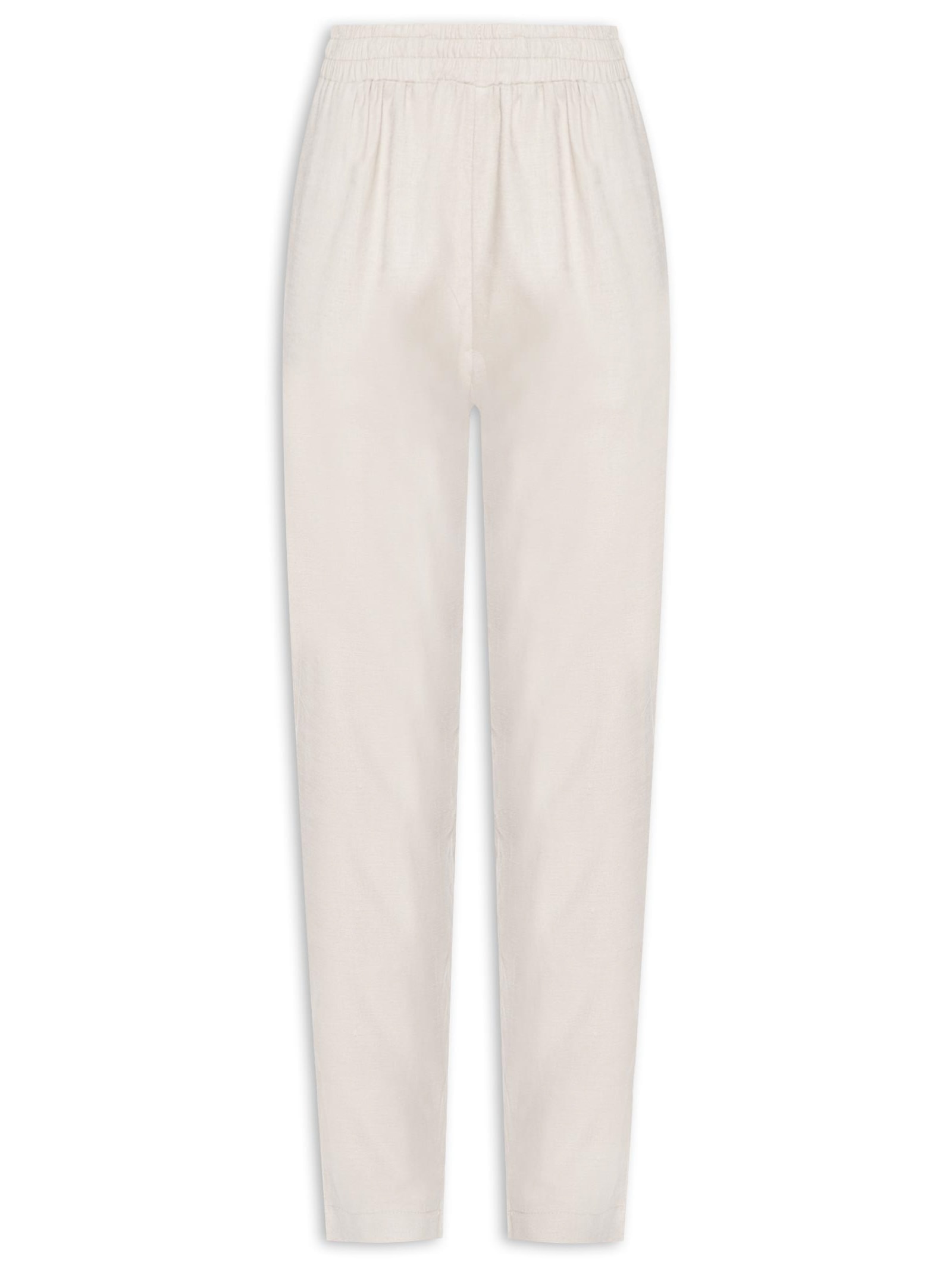 Calça Cenoura Cinza Claro Linho Linen Yogini