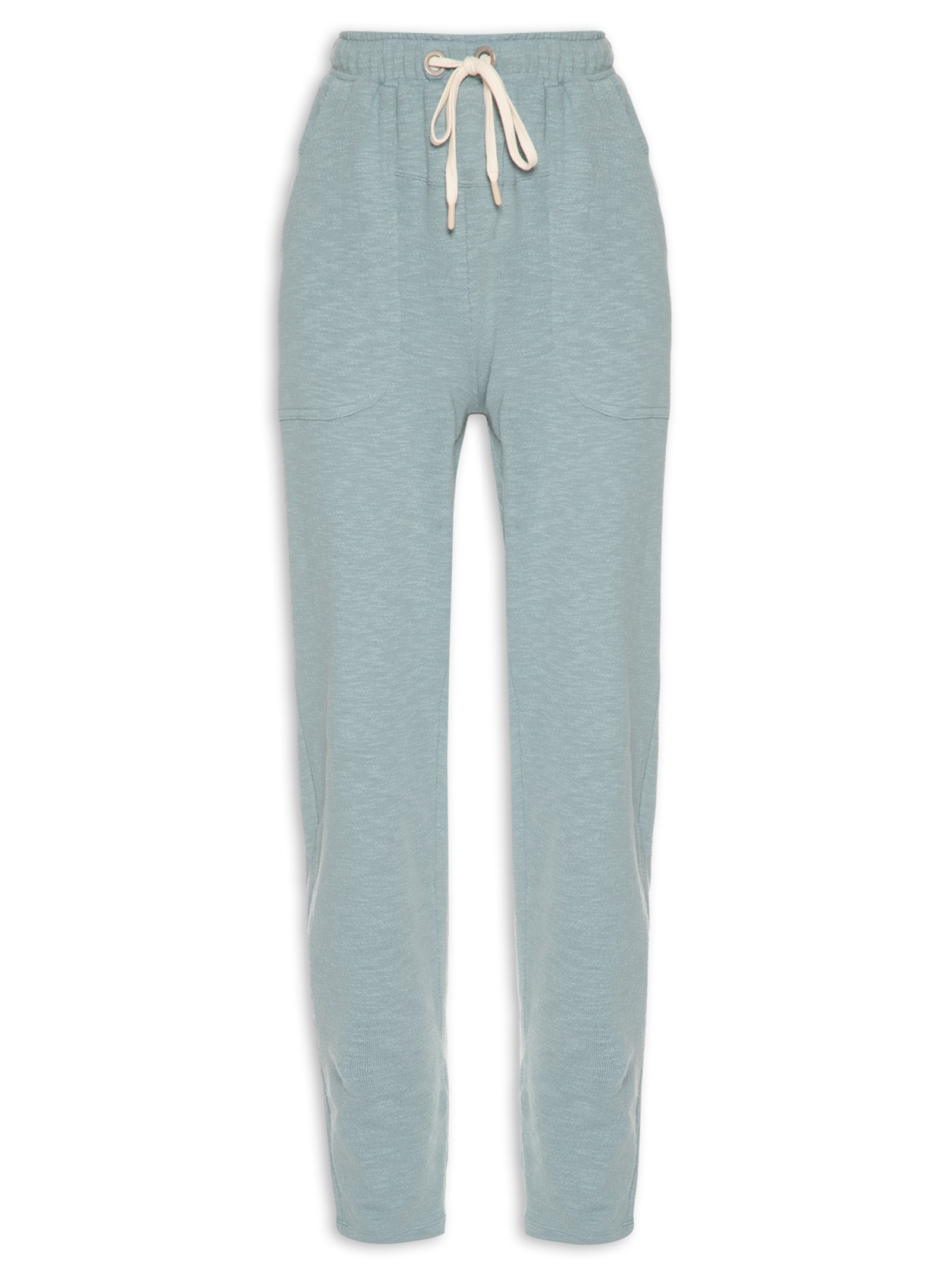 Calça Cenoura Verde Acinzentado Algodão Ipê Yogini