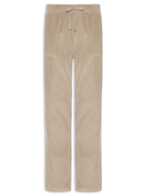 Calça Chino Masculina Reta Com Cordão de Ajuste – Bege