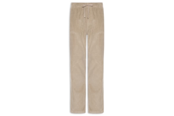 Calça Chino Masculina Reta Com Cordão de Ajuste - Bege