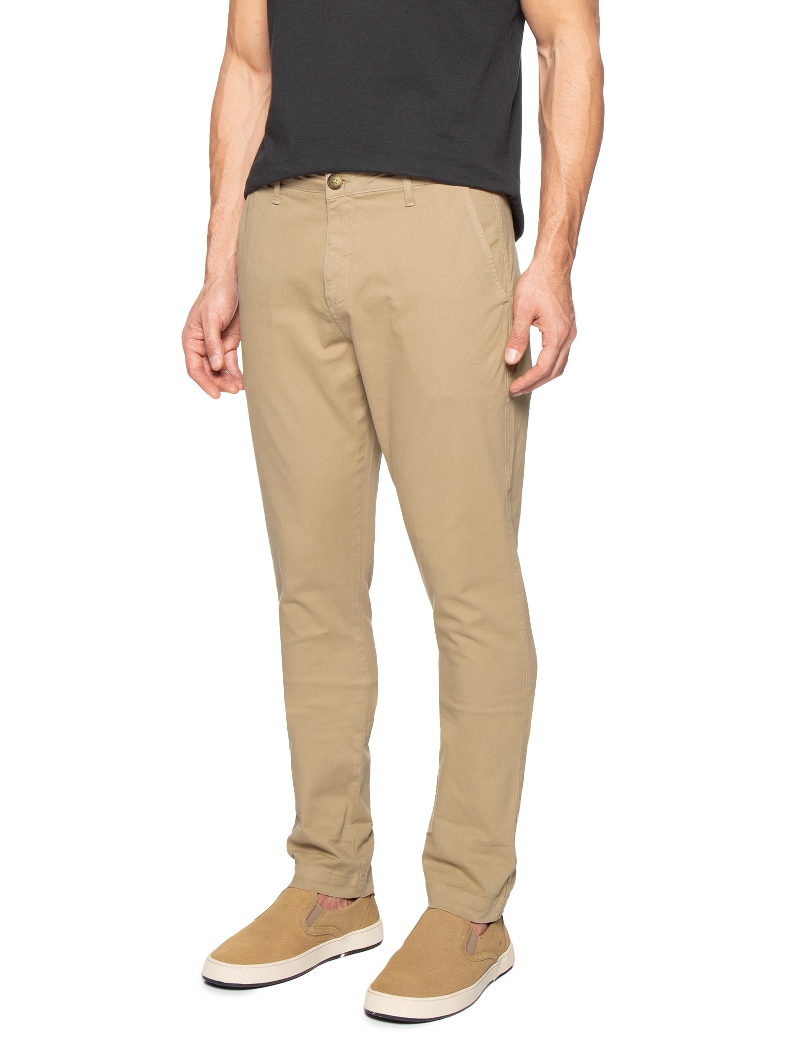 Calça Chino Slim Masculina II Bege Foxton