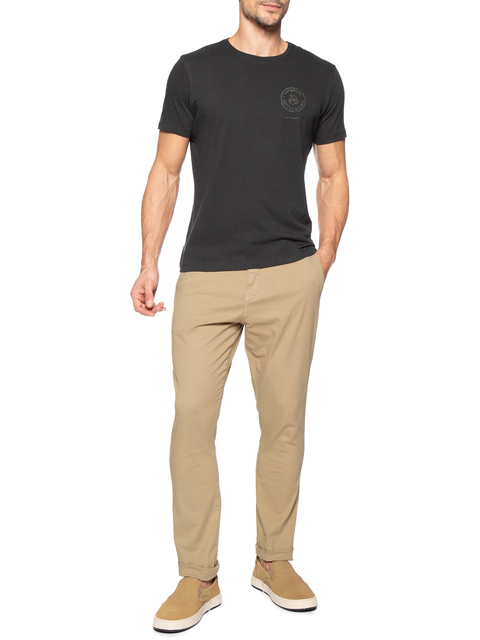 Calça Chino Slim Masculina II Bege Foxton